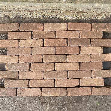 P041, Oude Gebakken Klinkers, Dikformaat, Rood-Bruin