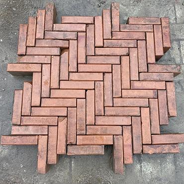 V30, Oude Gebakken Klinkers, ABC-Klinkers, Rood-Bruin, Platkeiformaat/Waalformaat