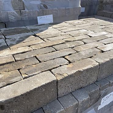 SBP19A, Oude Gebakken Klinkers, Dikformaat, Geel, Gesorteerd