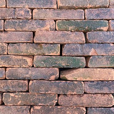 P049, Oude Gebakken Klinkers, Waalformaat, Rood-Bruin