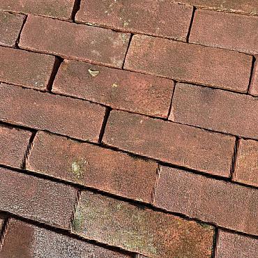 P027, Oude Gebakken Klinkers, Dikformaat, Rood-Bruin