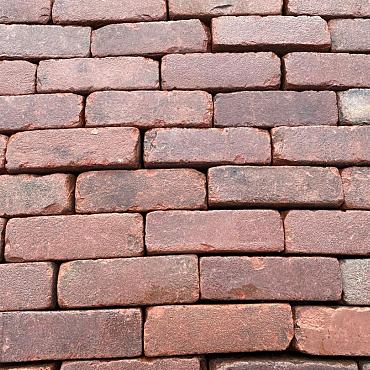 Ca 7m², Oude Gebakken Klinkers, Dikformaat, Rood-Bruin, P043