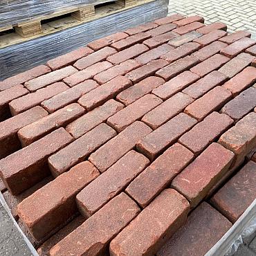 Ca 7m², Oude Gebakken Klinkers, Dikformaat, Rood-Bruin, P043