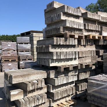 SBP26, Gebruikte Betonbanden, opsluitbanden, 10x20x100cm, Grijs