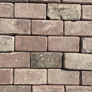 V05, Oude Gebakken Klinkers, Keiformaat, Rood-Bruin