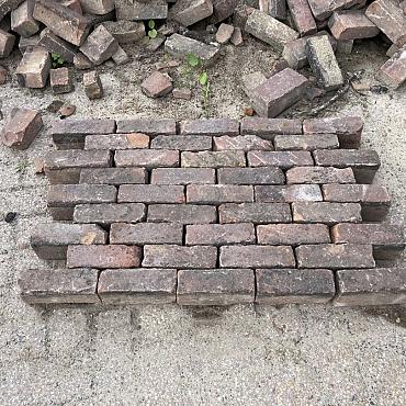 V06, Oude Gebakken Klinkers, Dikformaat, Rood-Bruin