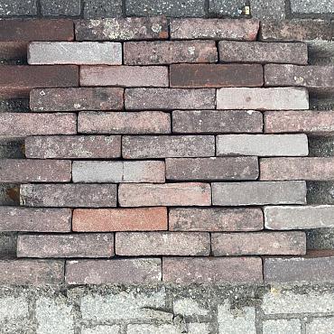 P048, Oude Gebakken Klinkers, Waalformaat, Rood-Bruin