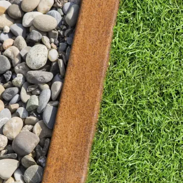 Randbescherming Cortenstaal Top 200x5x6 t.b.v. opsluitband