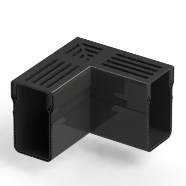 Star Drain 65/100 Hoekstuk - Zwart (Aluminium)