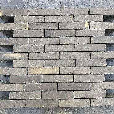 P091, Oude Gebakken Klinkers, Waalformaat, Geel-Brons