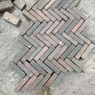 V36, Oude Gebakken Klinkers, Waalformaat, Rood-Bruin