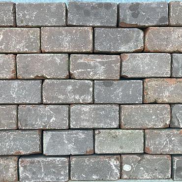 P013, Oude Gebakken Klinkers, Keiformaat, Rood-Bruin