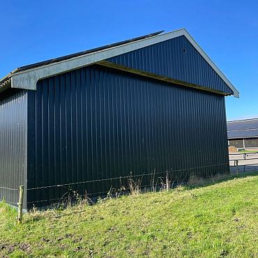 Nette Kapschuur, loods, overkapping, afm. ca. 50x10x4m1