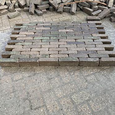 V16, Oude Gebakken Klinkers, Waalformaat, Antraciet-Bruin