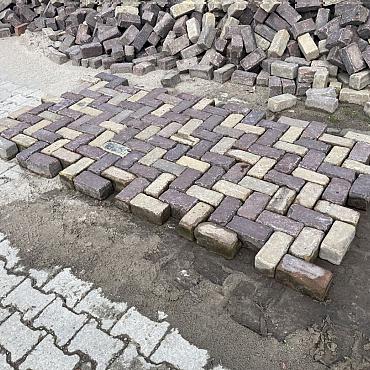 V32, Oude Gebakken Klinkers, Keiformaat, Genuanceerd