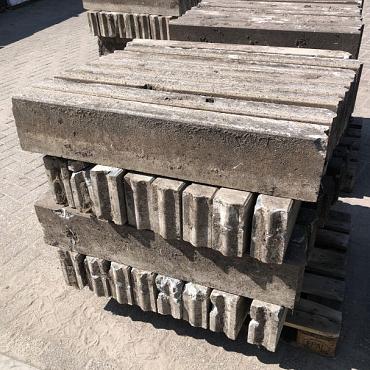 SBP26, Gebruikte Betonbanden, opsluitbanden, 10x20x100cm, Grijs