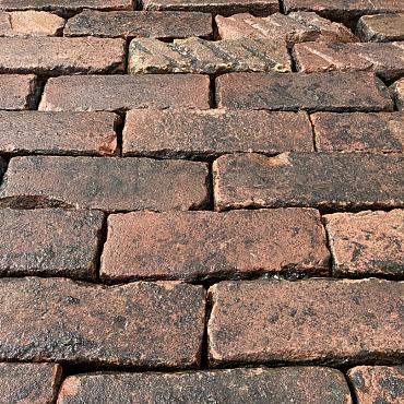 V06, Oude Gebakken Klinkers, Dikformaat, Rood-Bruin