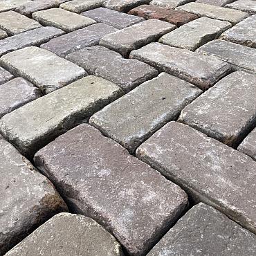 SBV02, V22, Oude Gebakken Klinkers Keiformaat, Genuanceerd,