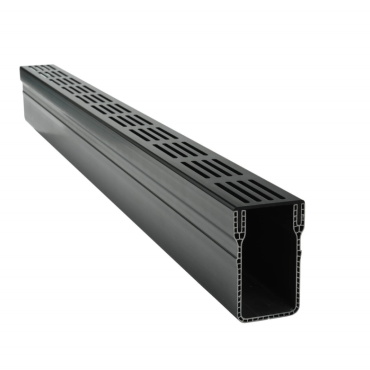 Star Drain 65/100 Lijngoot - Zwart (Aluminium) 100cm