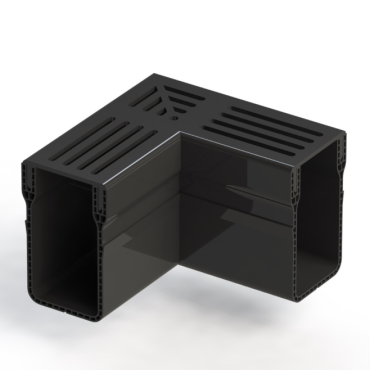 Star Drain 65/100 Hoekstuk - Zwart (Aluminium)