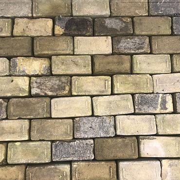 SBV06, Oude Gebakken Klinkers, Keiformaat, Geel-Brons, ob