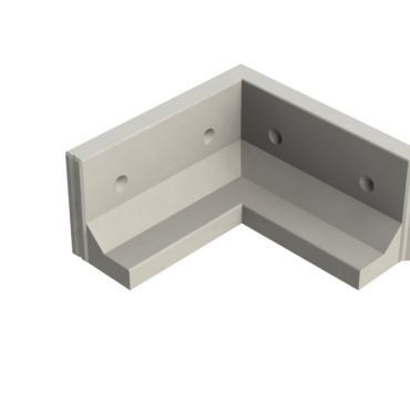 Keerwand CBH 50 - 100/100X35X50 - BETONGRIJS