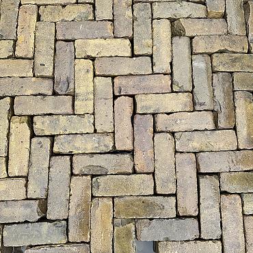 SBV01, Oude Gebakken Klinkers, Dikformaat, Geel-Brons