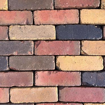 SBP12, Oude Gebakken Klinkers, Dikformaat, Carbon, Mix