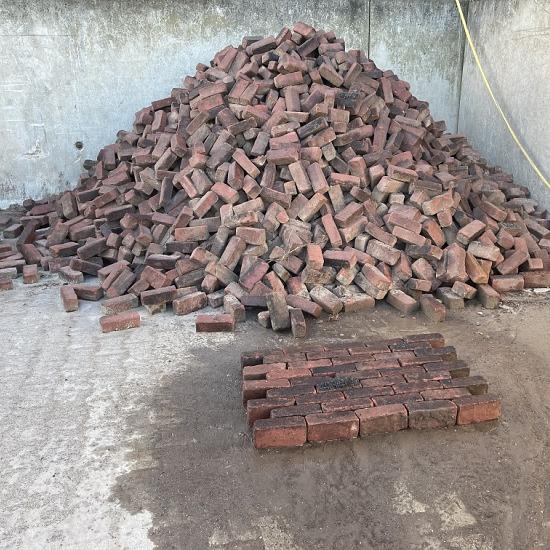 V57, Oude Gebakken Klinkers, Dikformaat, Rood-Bruin, OB