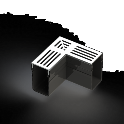 Star Drain 65/100 Hoekstuk - Grijs (Aluminium)