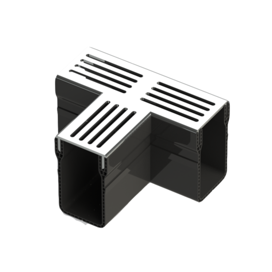 Star Drain 65/100 T-stuk - Grijs (Aluminium)