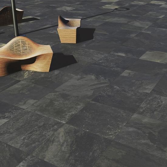 Peacock Black , Zwart Genuanceerd, 90 x 90 x 3cm