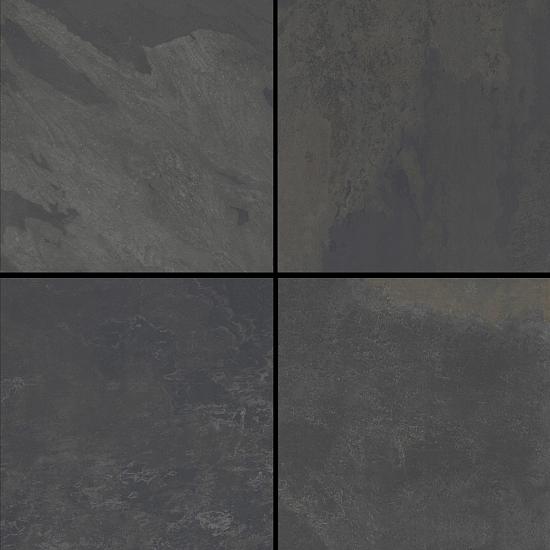 Peacock Black , Zwart Genuanceerd, 90 x 90 x 3cm