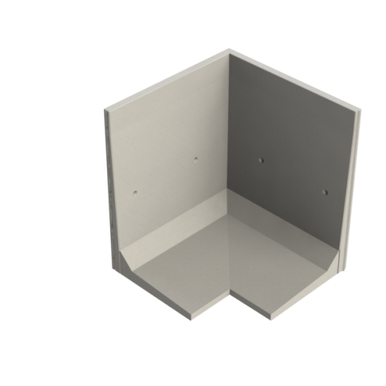 Keerwand CBHX 225 - 200/200X135X225 - BETONGRIJS