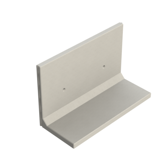 Keerwand CBX 125 - 200X85X125 - BETONGRIJS