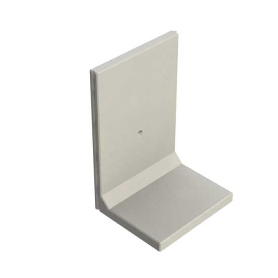 Keerwand CB 150 - 100X85X150 - BETONGRIJS