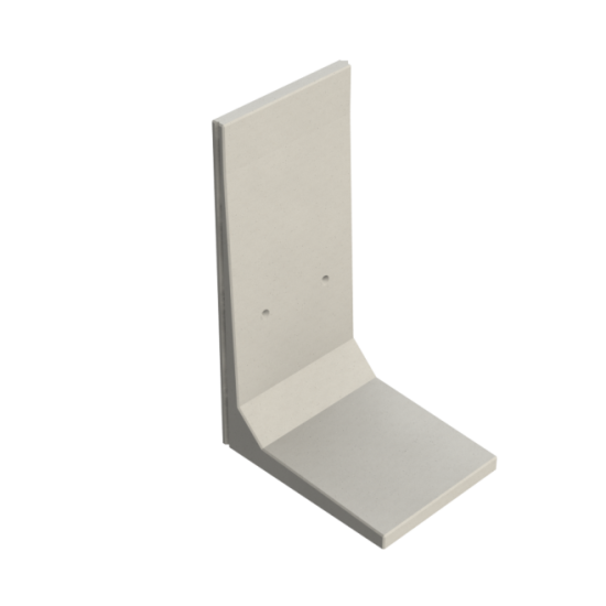 Keerwand CB 225 - 100X135X225 - BETONGRIJS