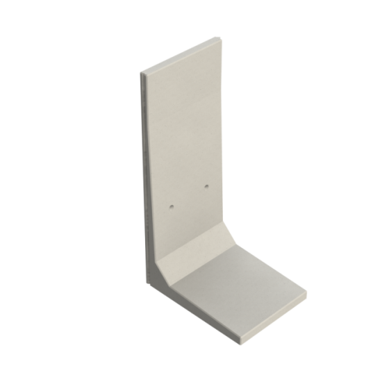 Keerwand CB 250 - 100X135X250 - BETONGRIJS