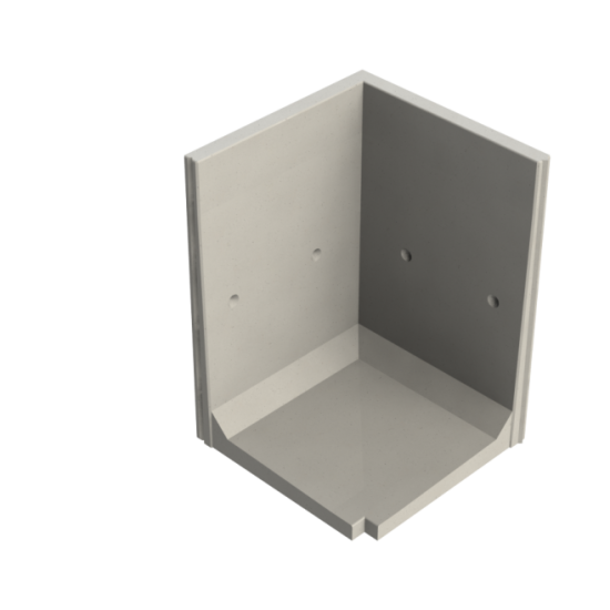 Keerwand CBH 175 - 125/125X115X175 - BETONGRIJS