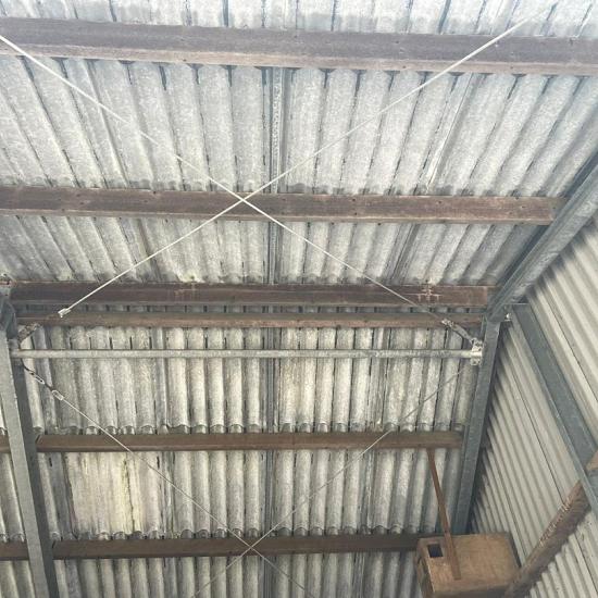 Gebruikte Kapschuur, loods, overkapping, afm. 24x14m1