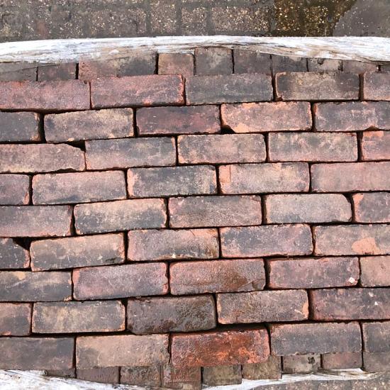 P002, Oude Gebakken Klinkers, Dikformaat, Rood-Bruin