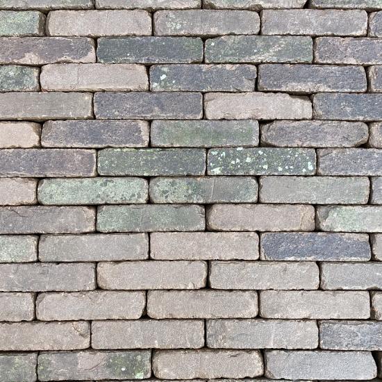 V16, Oude Gebakken Klinkers, Waalformaat, Antraciet-Bruin