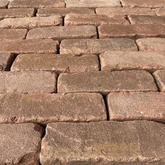 P041, Oude Gebakken Klinkers, Dikformaat, Rood-Bruin