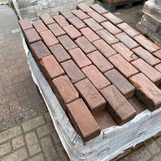 SBP39, Oude Gebakken Klinkers, Platkeiformaat, Rood-Antraciet