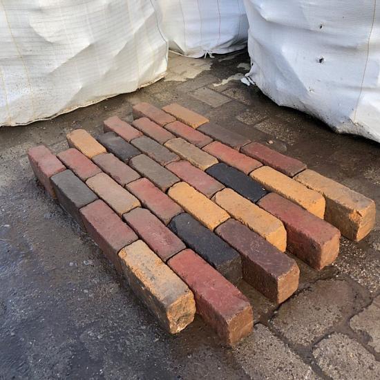 SBP12, Oude Gebakken Klinkers, Dikformaat, Carbon, Mix