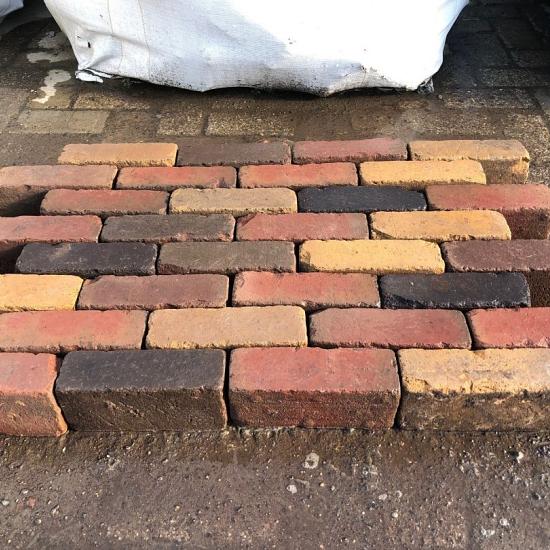 SBP12, Oude Gebakken Klinkers, Dikformaat, Carbon, Mix