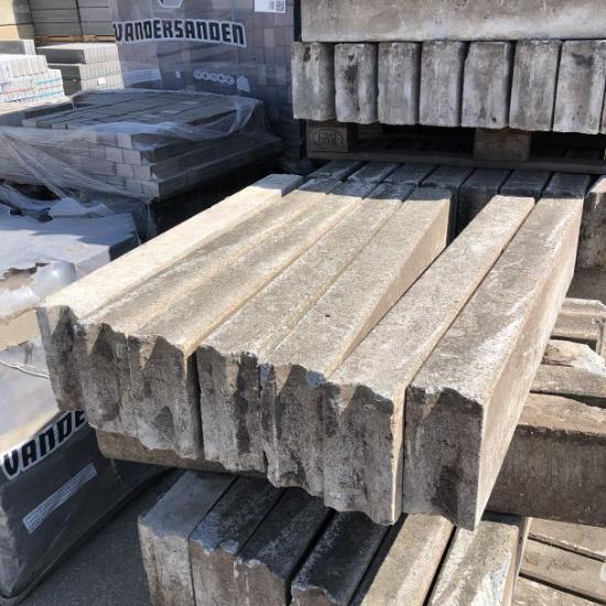 SBP26, Gebruikte Betonbanden, opsluitbanden, 10x20x100cm, Grijs
