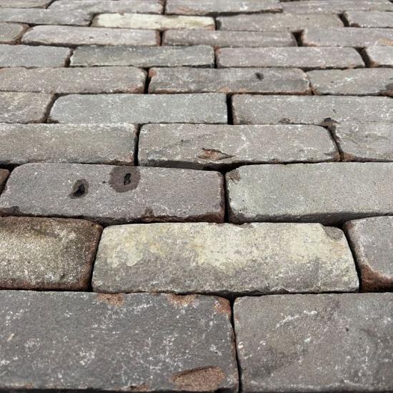 P073, Oude Gebakken Klinkers, Dikformaat, Rood-Bruin