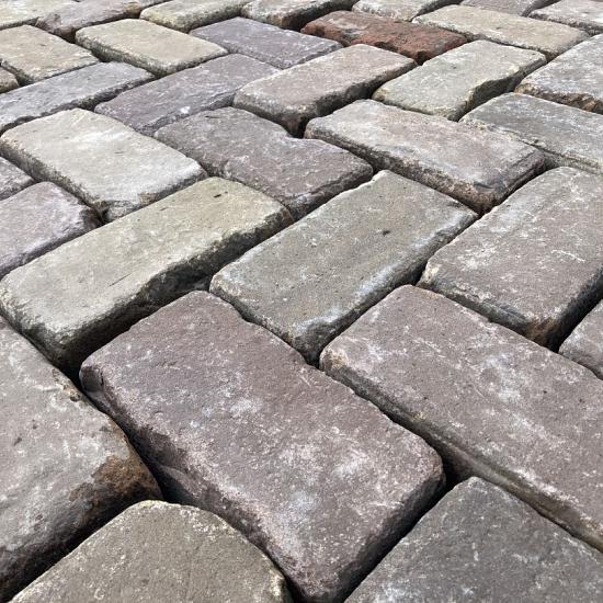 SBV02, V22, Oude Gebakken Klinkers Keiformaat, Genuanceerd,