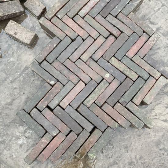 V36, Oude Gebakken Klinkers, Waalformaat, Rood-Bruin